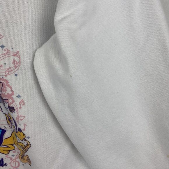 Disney 2016 Mickey Mouse Fantasia Sweater Womens XL White Hooded Sweatshirt - Picture 8 of 16